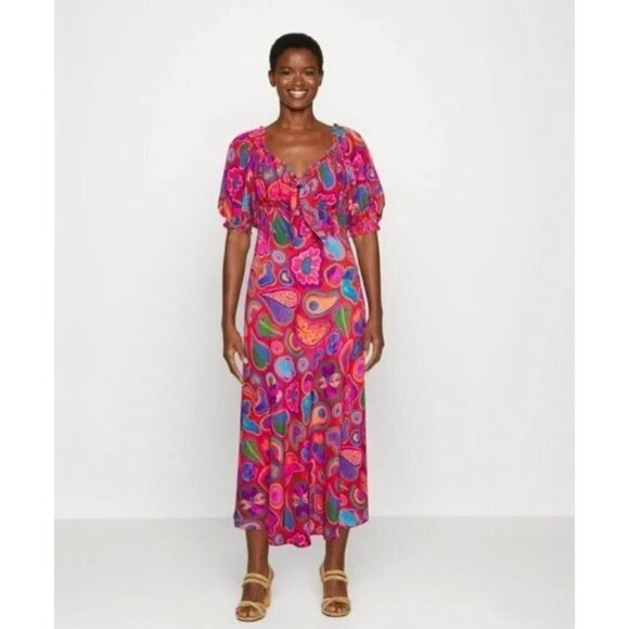 💕FARM RIO💕 Lisa Bodycon Midi Dress ~ XS - Picture 5 of 16